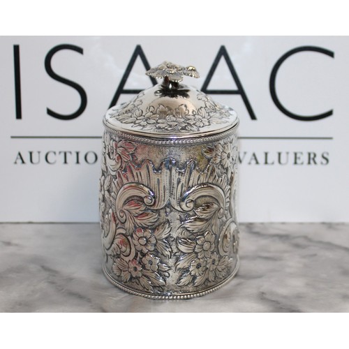 488 - Walter Brind 1782 London Hallmarked Tea Caddy - Weight 353 gms
Height-13cm