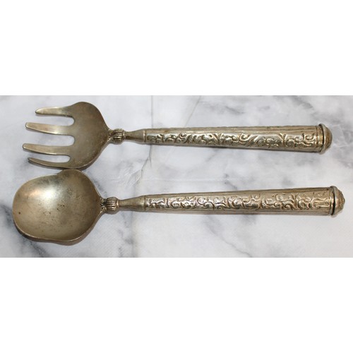 490 - Large Serving Decorative Fork and Spoon Set - Both measure 26cm Long