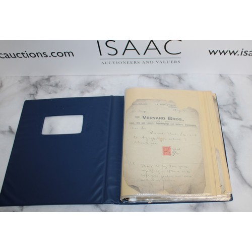 138 - Folder Containing Early 20th Century Purchase Receipts and Insurance Policy Documents