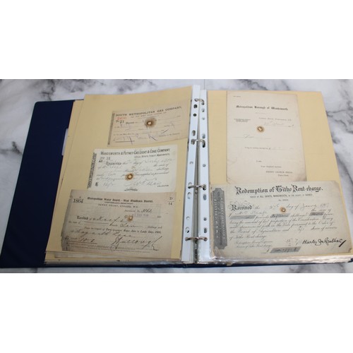 138 - Folder Containing Early 20th Century Purchase Receipts and Insurance Policy Documents