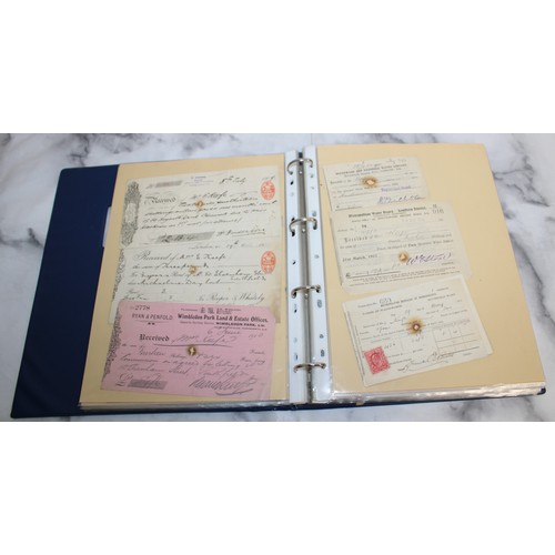 138 - Folder Containing Early 20th Century Purchase Receipts and Insurance Policy Documents