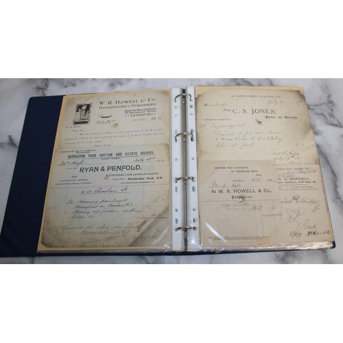 138 - Folder Containing Early 20th Century Purchase Receipts and Insurance Policy Documents