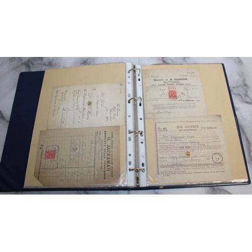 138 - Folder Containing Early 20th Century Purchase Receipts and Insurance Policy Documents