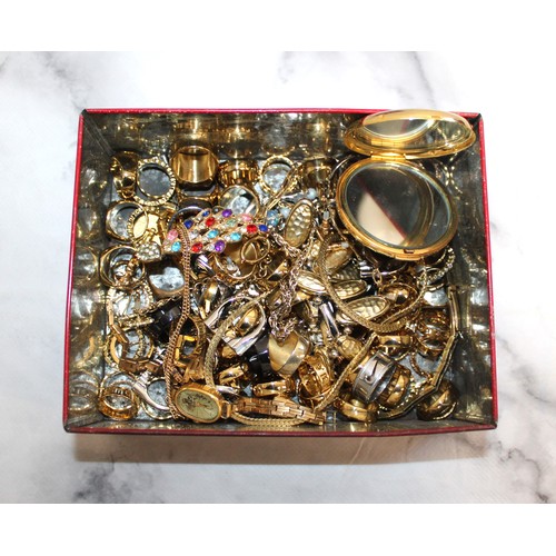 438 - A OXO Tin Of Mixed Jewellery Items ETC