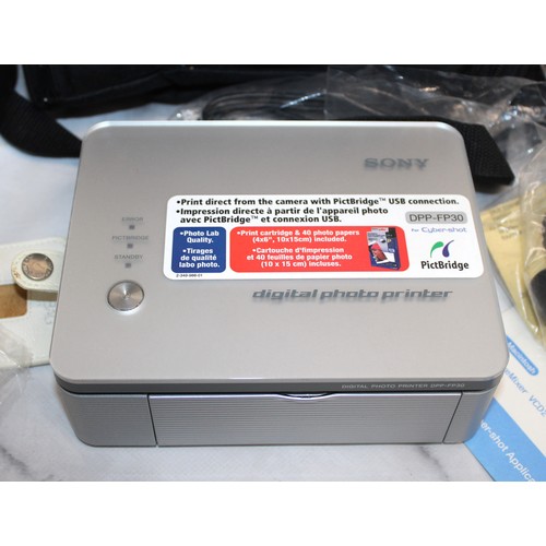 72 - A Cased Sony Photo Digital Photo Printer & A Cased Sony Cyber-Shot Camera With Accessories Both UNTE... 