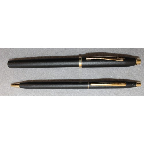 7 - Boxed CROSS Pen Set Fountain & Ball Point Pen & Accessories...