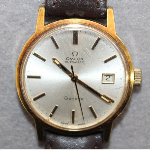 586 - OMEGA Geneve Seamaster Automatic Vintage Watch Personalised On Back As Shown In Pictures Working Ord... 