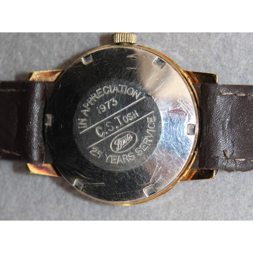 586 - OMEGA Geneve Seamaster Automatic Vintage Watch Personalised On Back As Shown In Pictures Working Ord... 