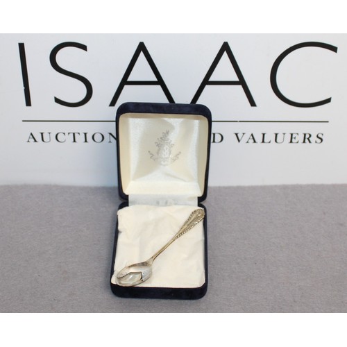 495 - Silver Hallmarked Birmingham Spoon Boxed