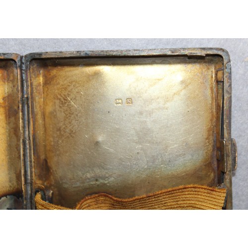 496 - Silver Hallmarked Birmingham Cigarette Case