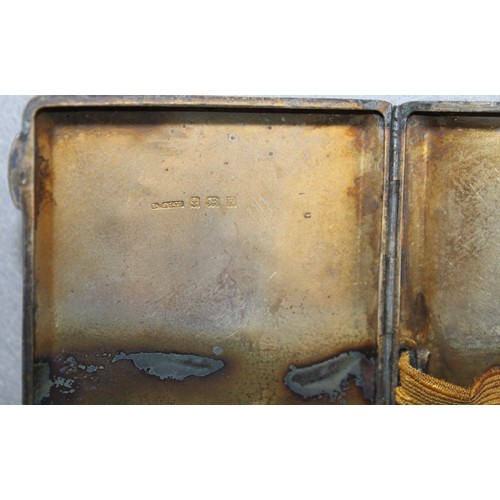 496 - Silver Hallmarked Birmingham Cigarette Case