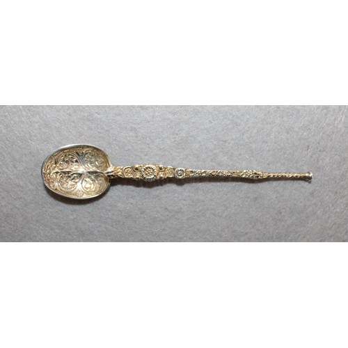 498 - Silver Hallmarked Anointing Tea Spoon In A Box