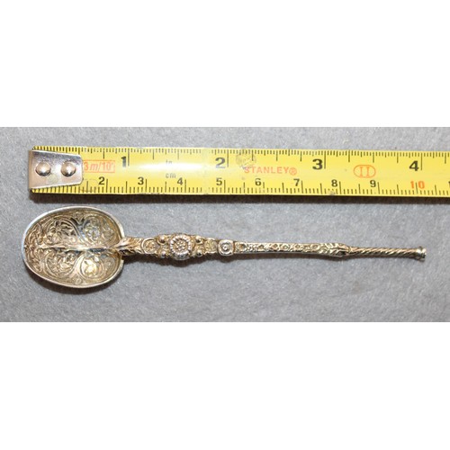 498 - Silver Hallmarked Anointing Tea Spoon In A Box