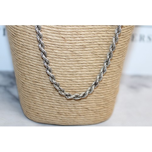 507 - Stamped 925 Silver Rope Necklace