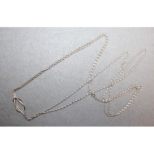 509 - Stamped 925 Silver Long Necklace