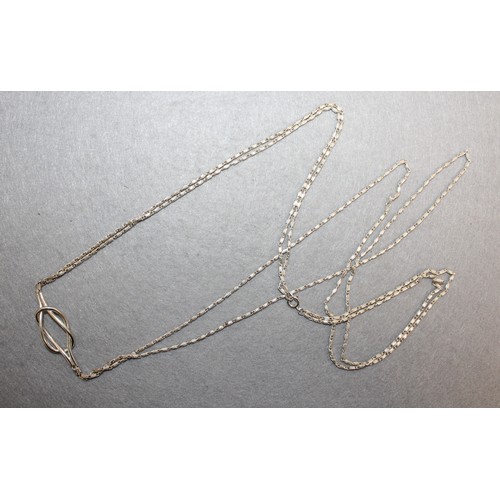 509 - Stamped 925 Silver Long Necklace