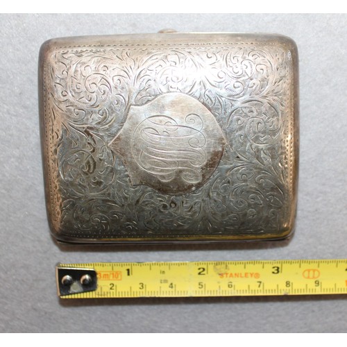 511 - Hallmarked Silver Birmingham Cigarette Case Engraved Inside As Shown In Pictures