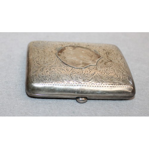 511 - Hallmarked Silver Birmingham Cigarette Case Engraved Inside As Shown In Pictures