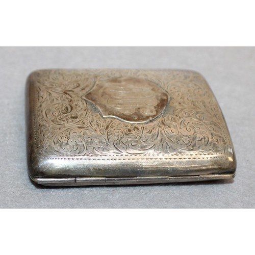 511 - Hallmarked Silver Birmingham Cigarette Case Engraved Inside As Shown In Pictures