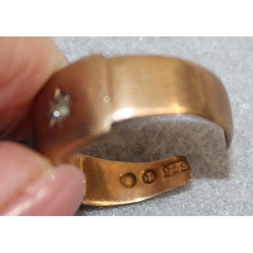 560 - Stamped 375 Gold Ring (Broken) Total Weight-3.86g