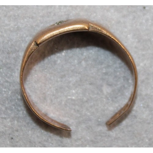 560 - Stamped 375 Gold Ring (Broken) Total Weight-3.86g