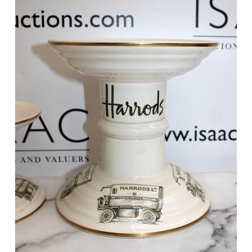 152 - 3 x MASON'S HARRODS VAN Ironstone Made In England Cheese Stands Tallest 19.5cm 
COLLECTION ONLY