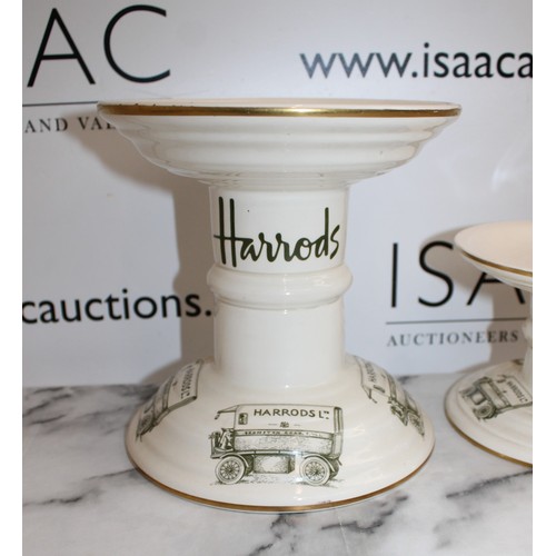 152 - 3 x MASON'S HARRODS VAN Ironstone Made In England Cheese Stands Tallest 19.5cm 
COLLECTION ONLY