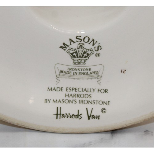 152 - 3 x MASON'S HARRODS VAN Ironstone Made In England Cheese Stands Tallest 19.5cm 
COLLECTION ONLY