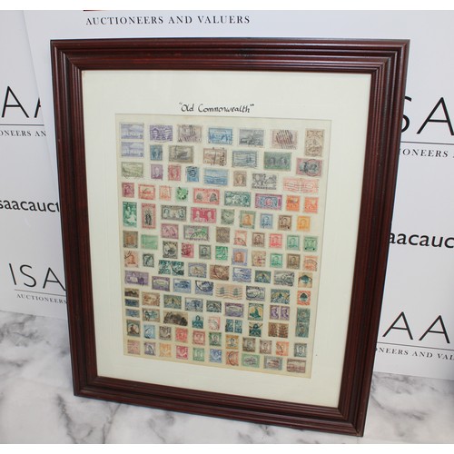 47 - 2 x Framed Stamp Collections Inc: Old Commonwealth And 1881-1948 23cm x 19cm
COLLECTION ONLY...