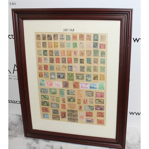 47 - 2 x Framed Stamp Collections Inc: Old Commonwealth And 1881-1948 23cm x 19cm
COLLECTION ONLY...