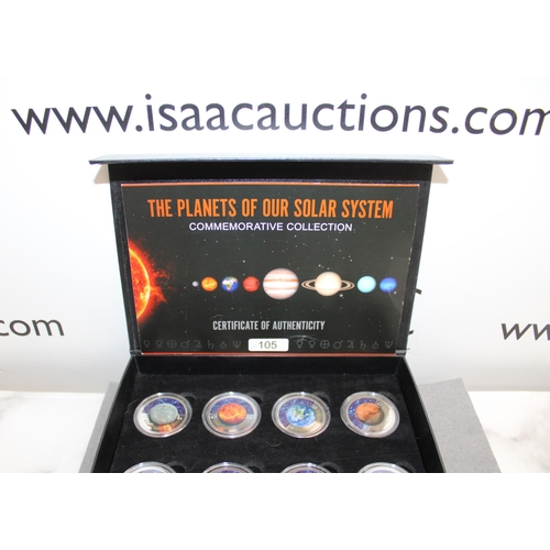 357 - Boxed The Planets Of Our Solar System Commemorative Collection  Certificate Of Authenticity 105