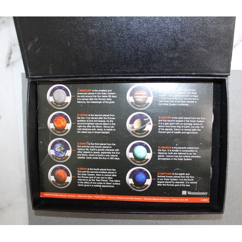 357 - Boxed The Planets Of Our Solar System Commemorative Collection  Certificate Of Authenticity 105