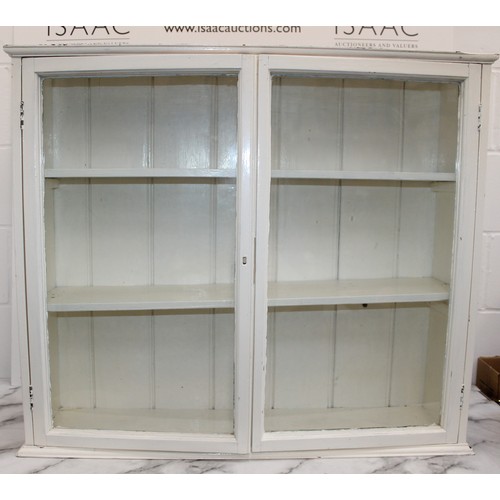 609 - Glass Fronted Display Cabinet
Dimensions Height 92cm 
Length 79cm
Width 29cm
COLLECTION ONLY