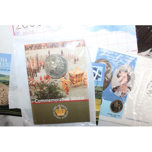 363 - A Collection Of Commemorative Cover/Coin First Day Cover/Stamps/Commemorative Medals Etc