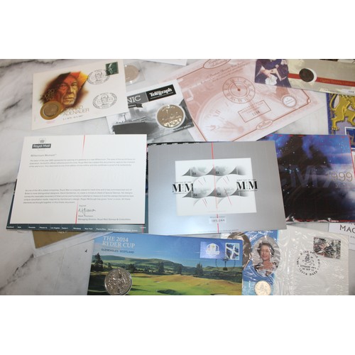 363 - A Collection Of Commemorative Cover/Coin First Day Cover/Stamps/Commemorative Medals Etc