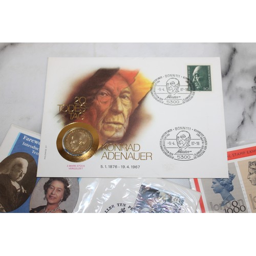 363 - A Collection Of Commemorative Cover/Coin First Day Cover/Stamps/Commemorative Medals Etc