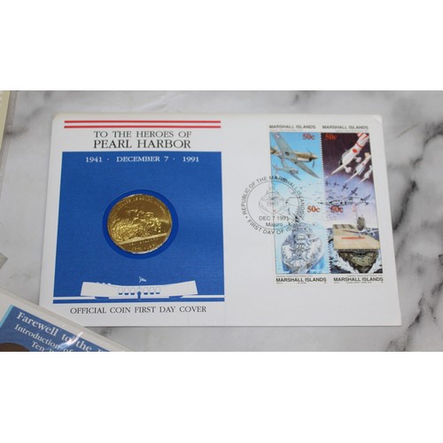 363 - A Collection Of Commemorative Cover/Coin First Day Cover/Stamps/Commemorative Medals Etc