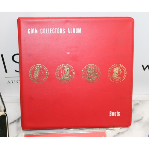 365 - Selection Of Collectable Commemorative Coins Etc Inc-Coin Collectors Album Including Some Coins/Brit... 