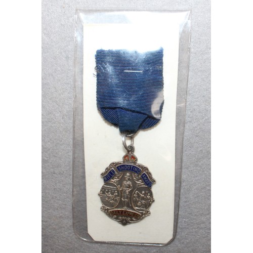 174 - Silver Hallmarked Birmingham 1907 Rifle Shooting Award 1907 Daily Express Medal