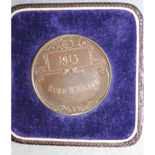 177 - 4 x Boxed Medals Inc-Girls Club 1915/1913 Camera Club/1908 The Royal Life Saving Society/1933 Athlet... 