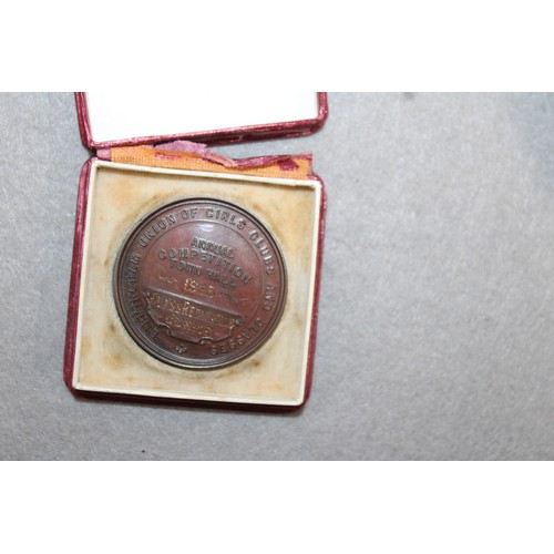 177 - 4 x Boxed Medals Inc-Girls Club 1915/1913 Camera Club/1908 The Royal Life Saving Society/1933 Athlet... 