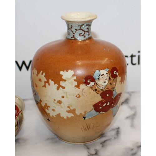 242 - Selection Of Oriental Japanese Vases Tallest-15.5cm
Collection Only