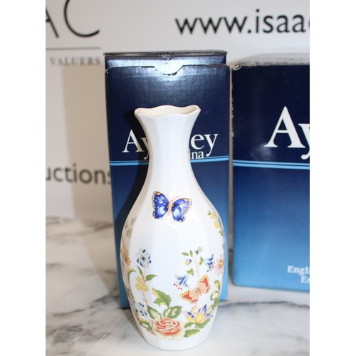 184 - 3 x Boxed Aynsley China Inc- Cottage Garden Essex Vase/Cottage Garden Mayfair Vase/Cottage Garden Gi... 