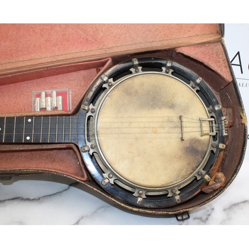 267 - The Apollo Trade Mark High Grade Vintage Banjo In A Case 
Collection Only