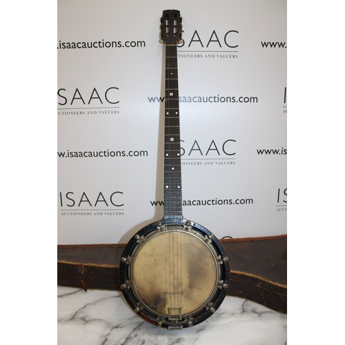 267 - The Apollo Trade Mark High Grade Vintage Banjo In A Case 
Collection Only