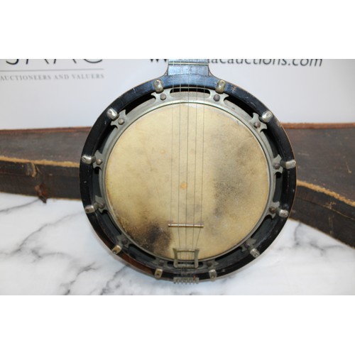 267 - The Apollo Trade Mark High Grade Vintage Banjo In A Case 
Collection Only