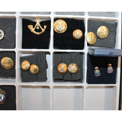 298 - Quantity of Military Badges, Uniform Buttons and Sporting Fobs