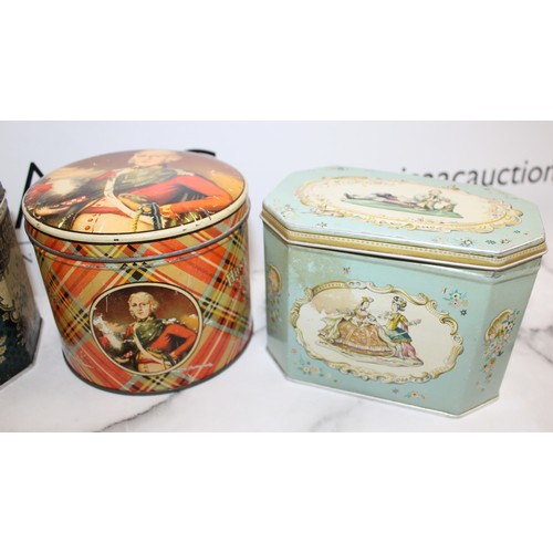 187 - Four HUNTLEY & PALMERS Advertising Biscuit Tins