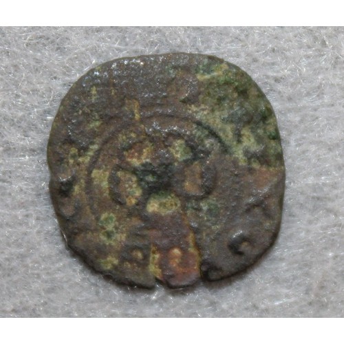 385 - Year 1635 (Approx) King Charles I Copper Rose Farthing