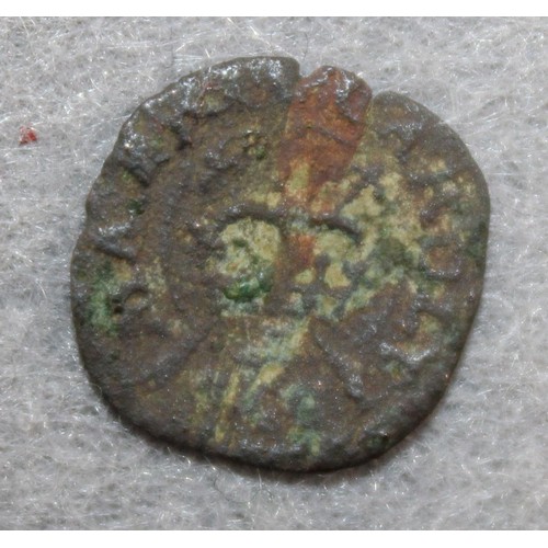 385 - Year 1635 (Approx) King Charles I Copper Rose Farthing